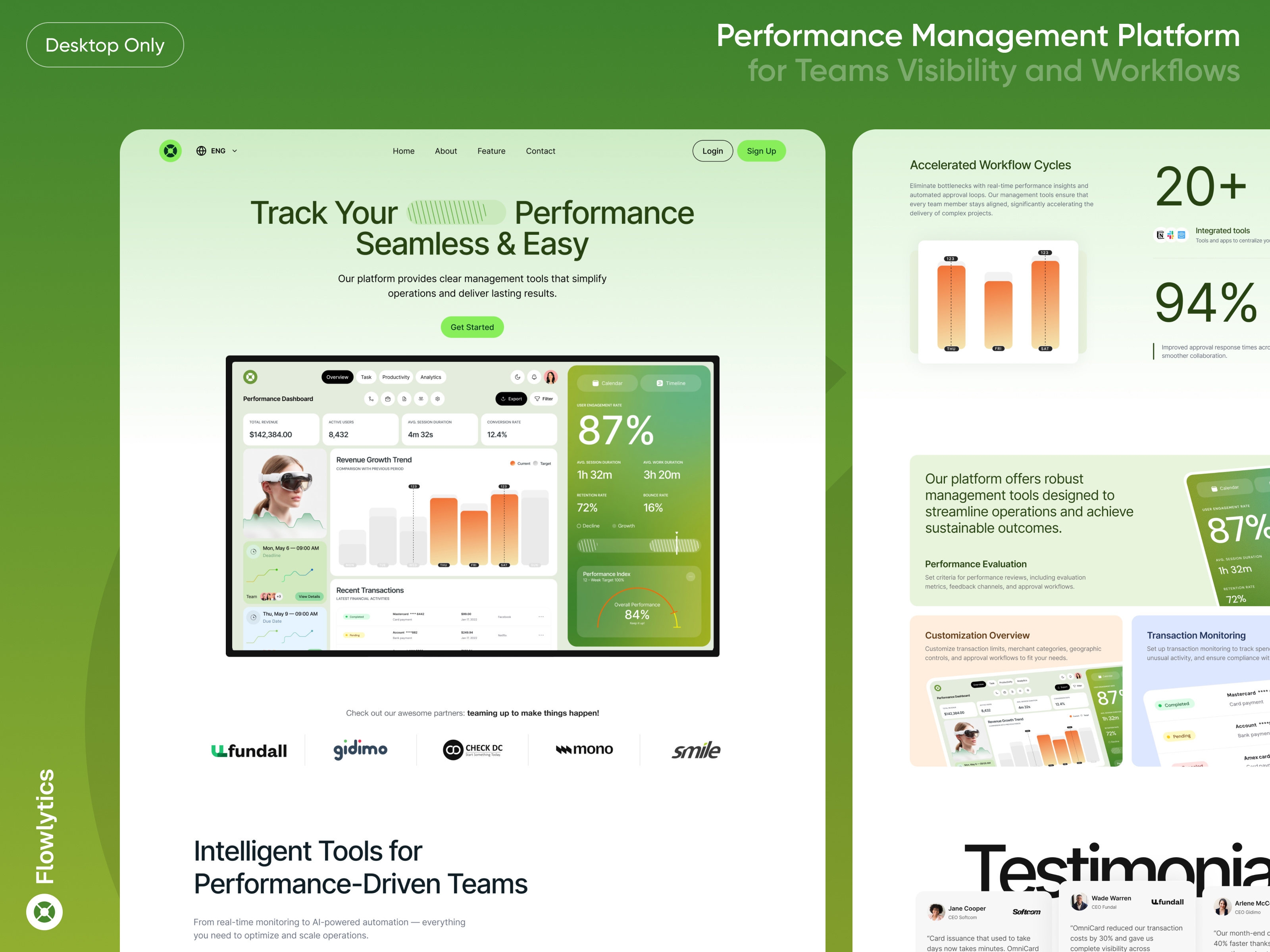 Operation Management Tools Platform ai analytics business dashboard framer landing management page platform report saas sales software tools tracker ui webflow website wordpress
