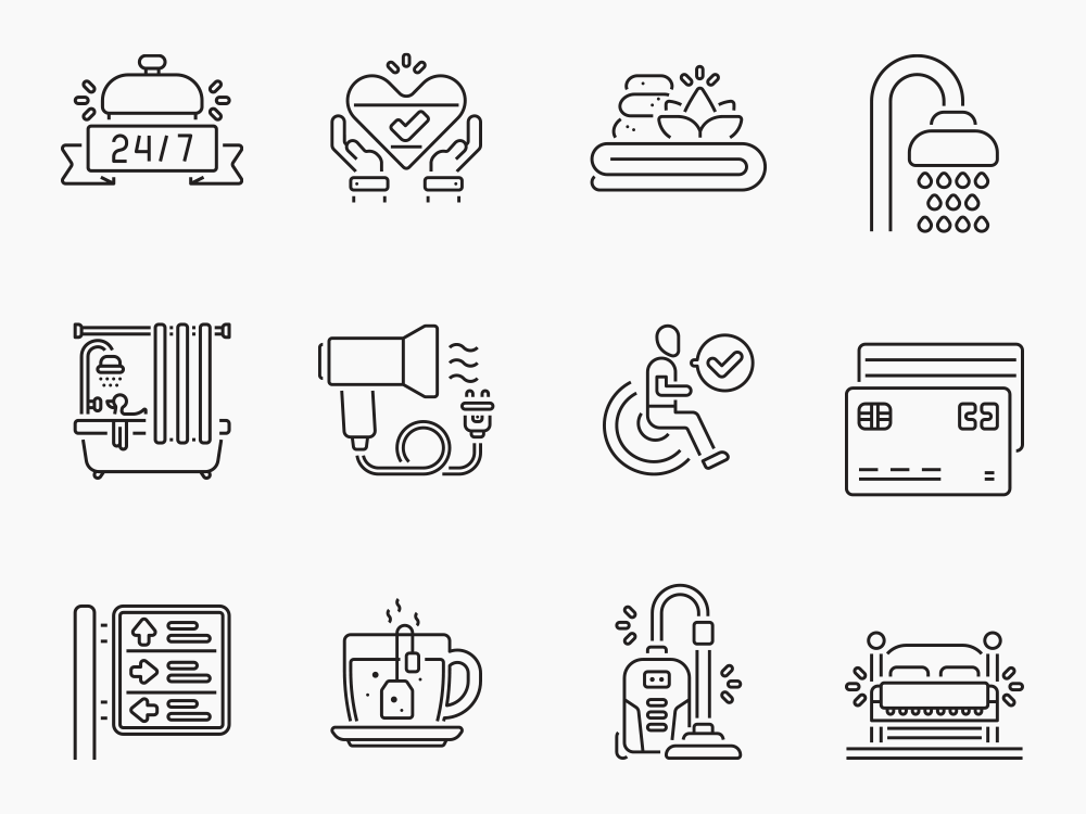 Amenities Vector Icons