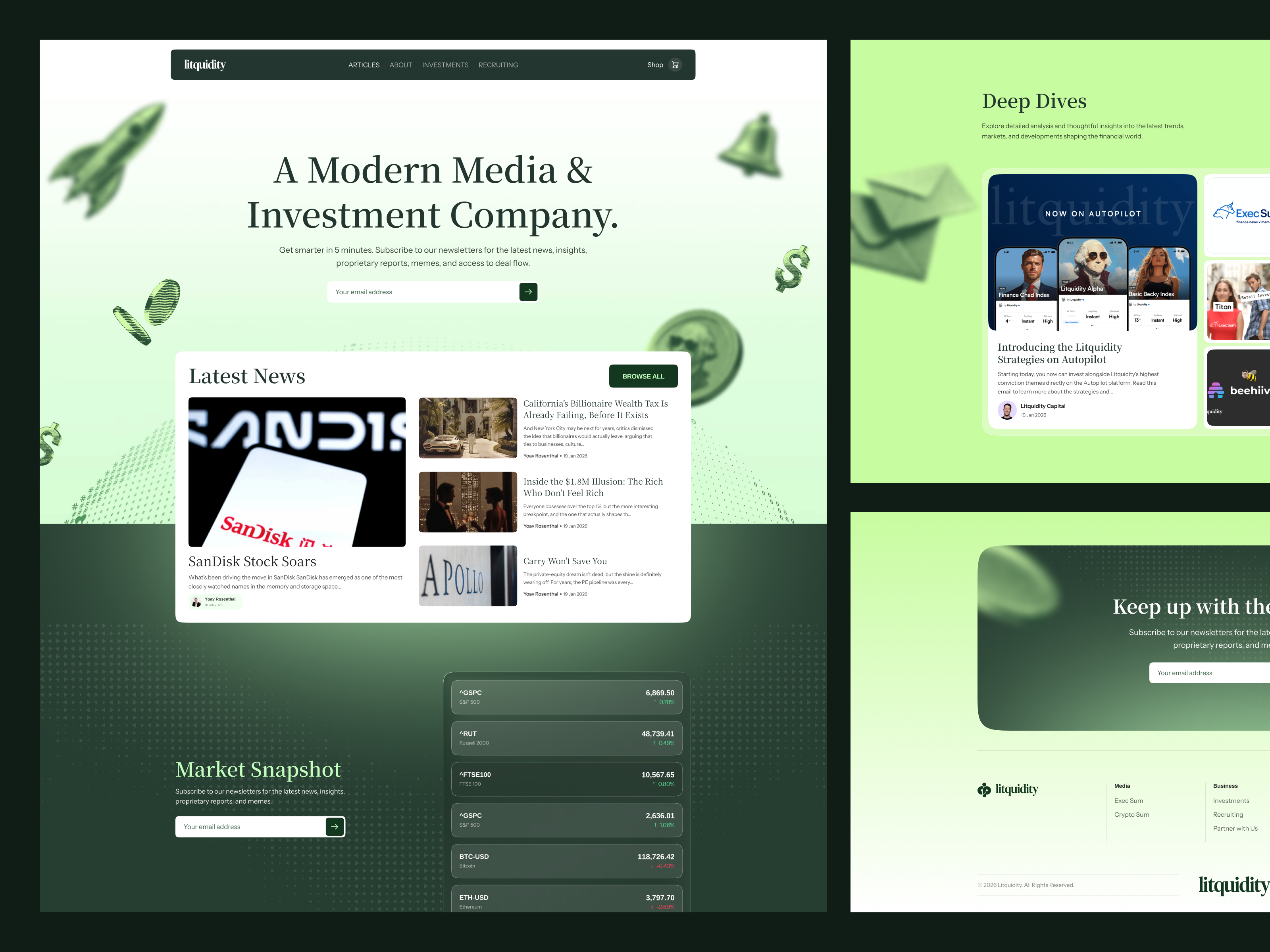 Website design for Investment Platform banking crypto cryptocurrency finance financial investment fintech invest investment investment firm investment platform landing page landingpage news redesign startup trading uiux venture investment web design