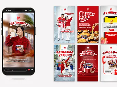 Design Story Instagram MEG Cheese 3d animation branding graphic design logo motion graphics