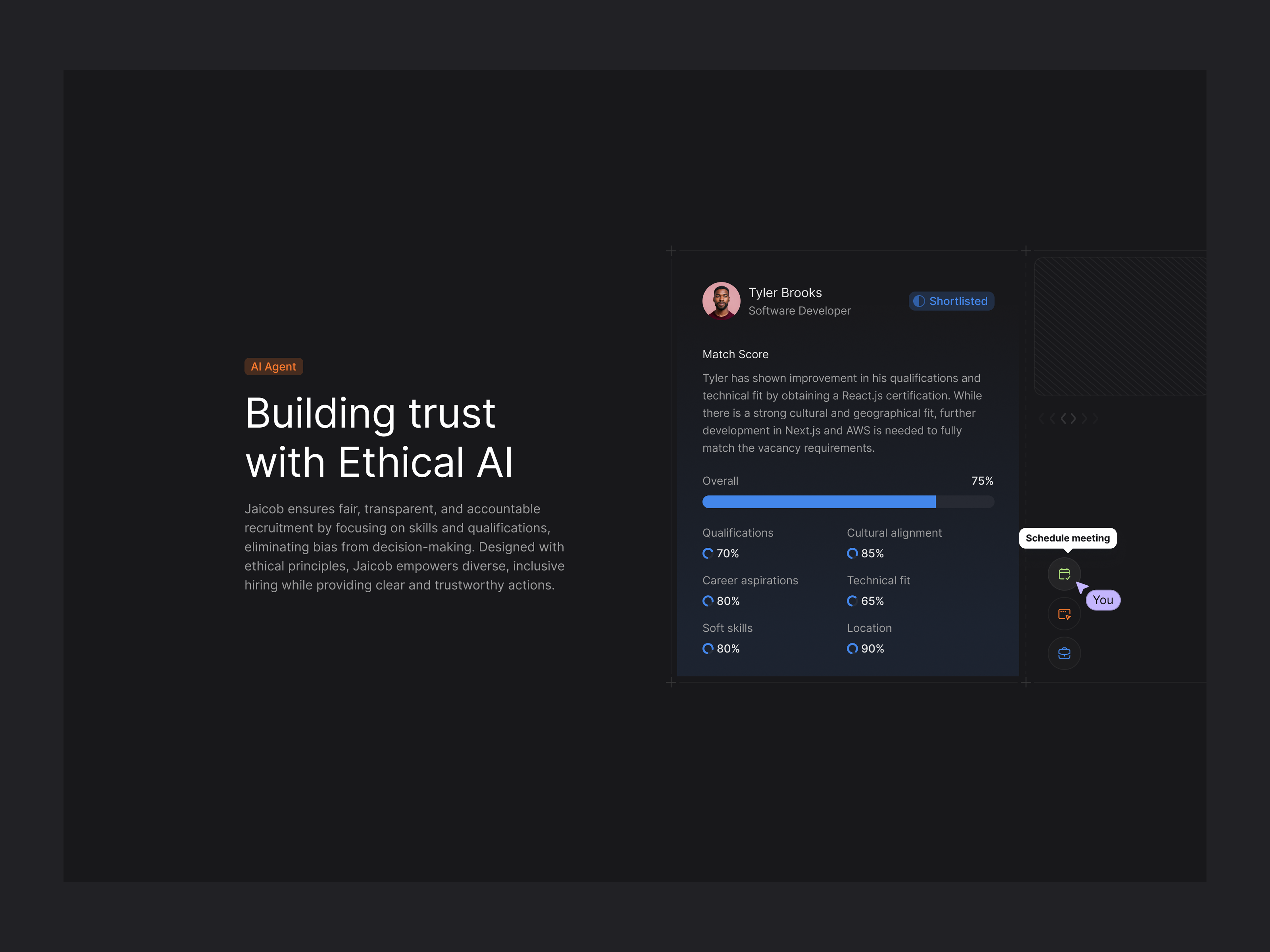 Example of Jaicob — AI Candidate Evaluation