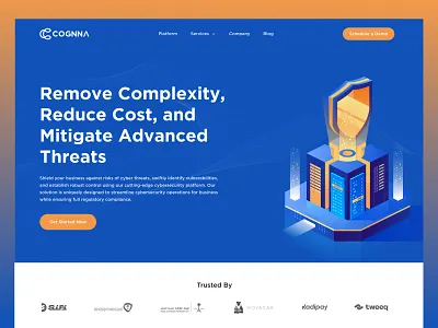 Modern Cognna Cybersecurity Landing Page Concept agency website best web design black website business website cool website corporate creative website cyber security website digital agency it service website landing mobile modern website profassional website saas template saas website web design web design inspiration web dseign web ui