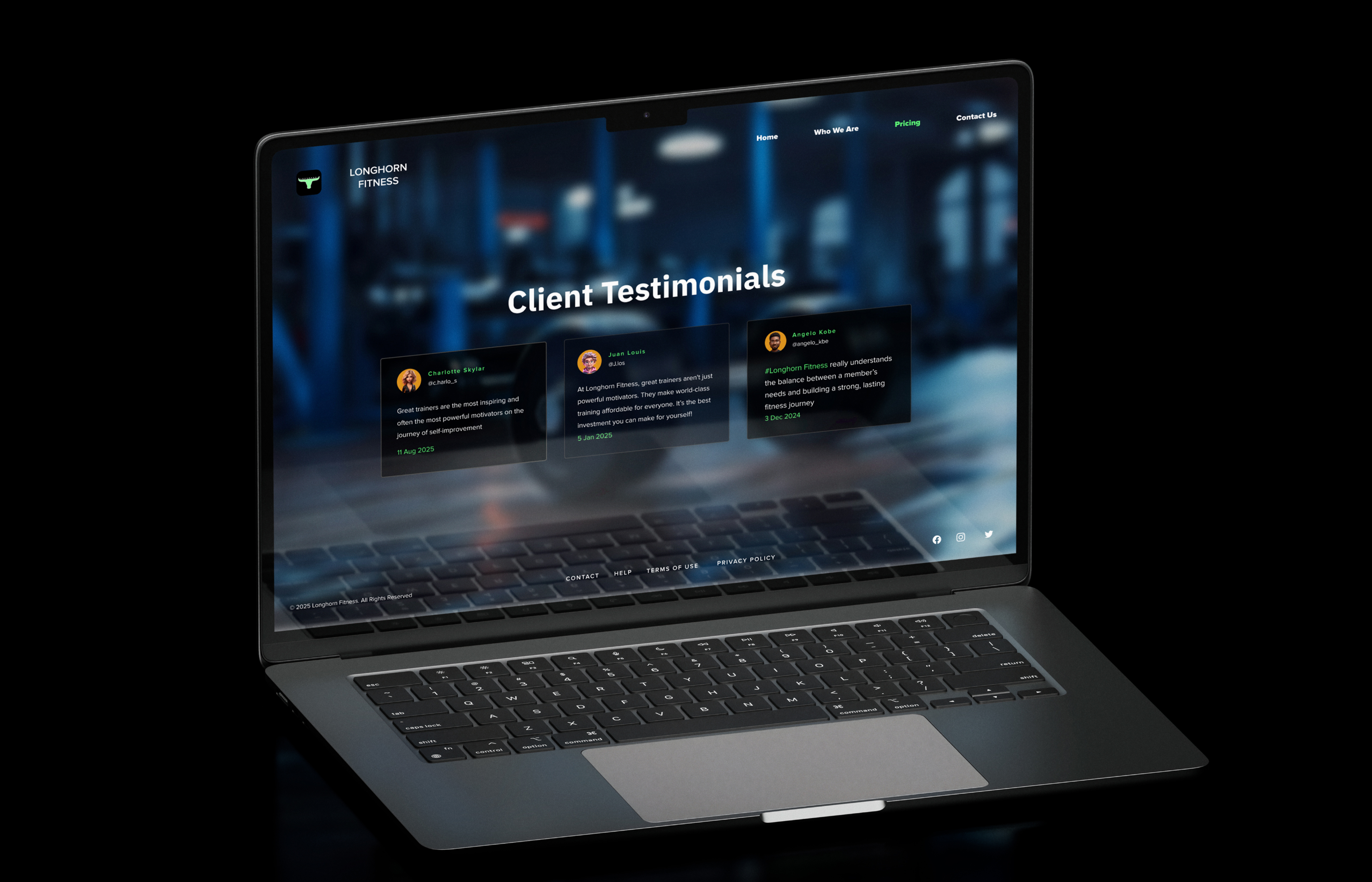 Daily_039: Testimonial Section UI | Longhorn Fitness Experience