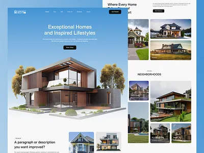 Luxury Real Estate Website UI luxury real estate product property website real estate real estate platform real estate website ui ux design web