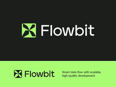 Flowbit — Minimal SaaS & Software Logo Design abstract logo app icon brand identity branding coding logo data flow logo digital platform futuristic logo geometric logo innovation logo logo minimal logo modern logo saas logo software logo startup logo system logo tech logo web development logo