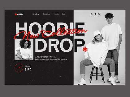 Hoodie Drop — Website Hero Concept