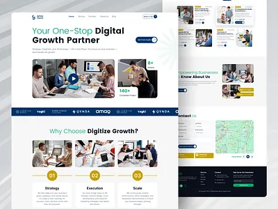 Digital Growth Agency Website Design agency agency website business website dark website digital agency gradient home page landing page landingpage modern website service website startup trendy ui ux web web design webdesign website