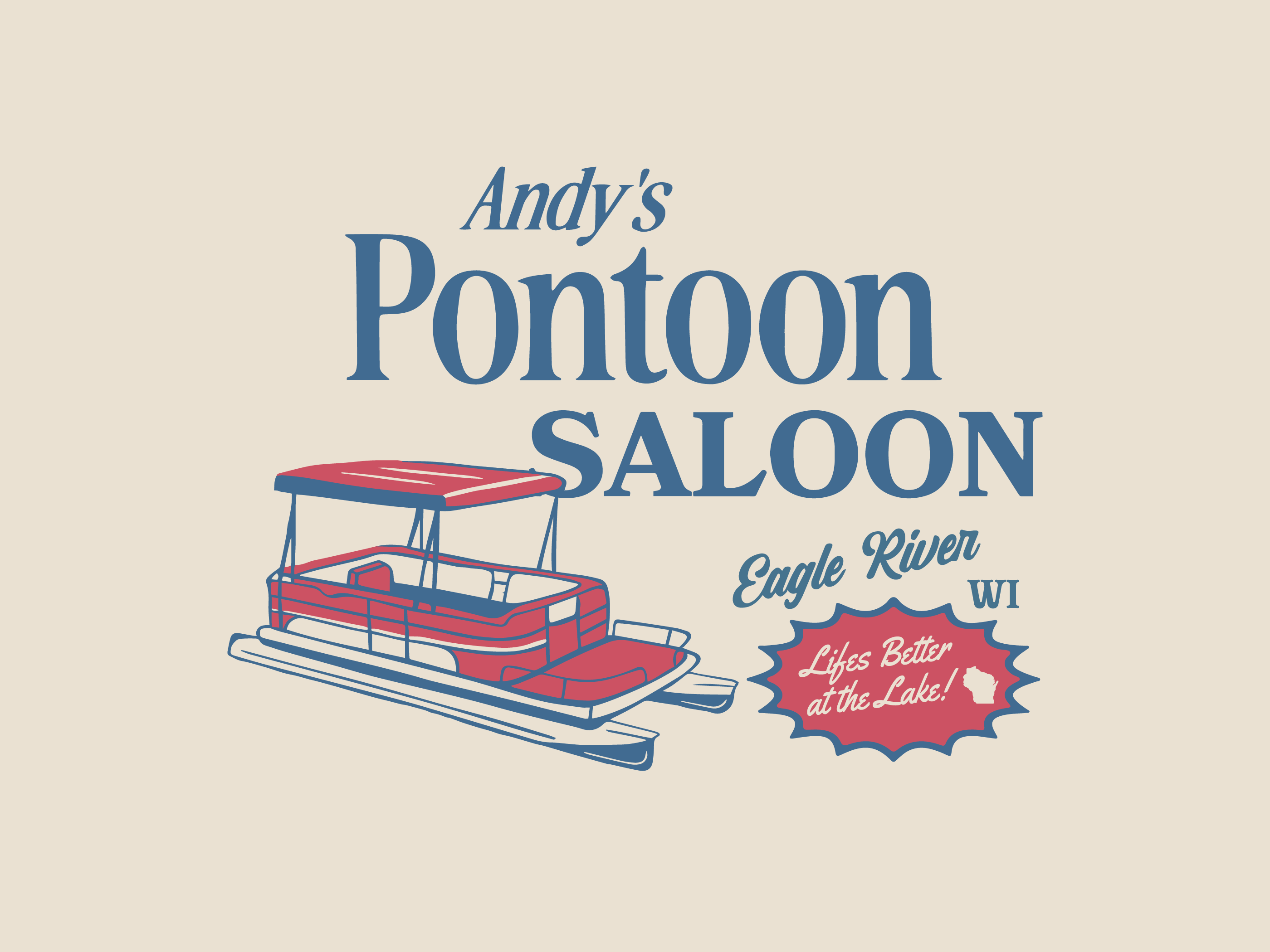 Andy's Pontoon Saloon Shirt Design