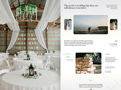 Weddding  Venue & Reception Hotel Website Template