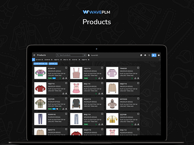 Fashion PLM - Products app apparel plm cloud fashion plm design fashion plm plm for fashion ui