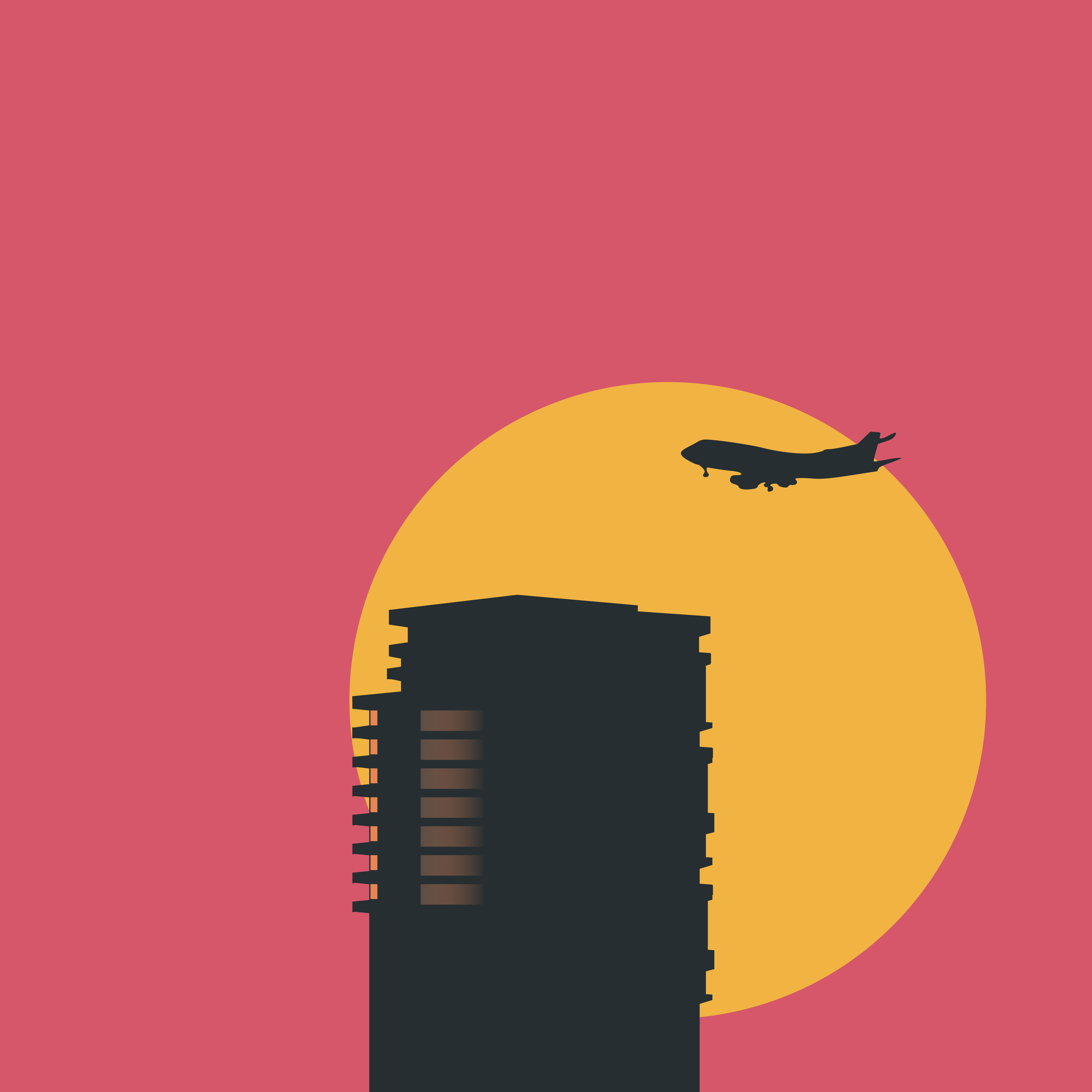 flight path #3 flight path flightpath illustration penthouse shunte88 simple tower block vector