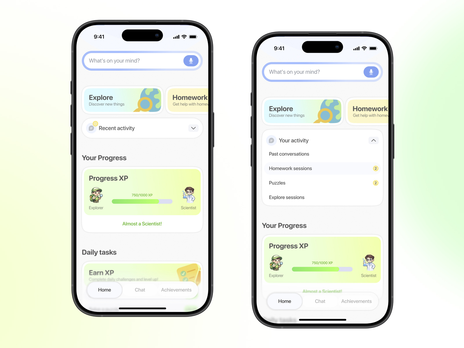 Learning App UI — Gamified Experience