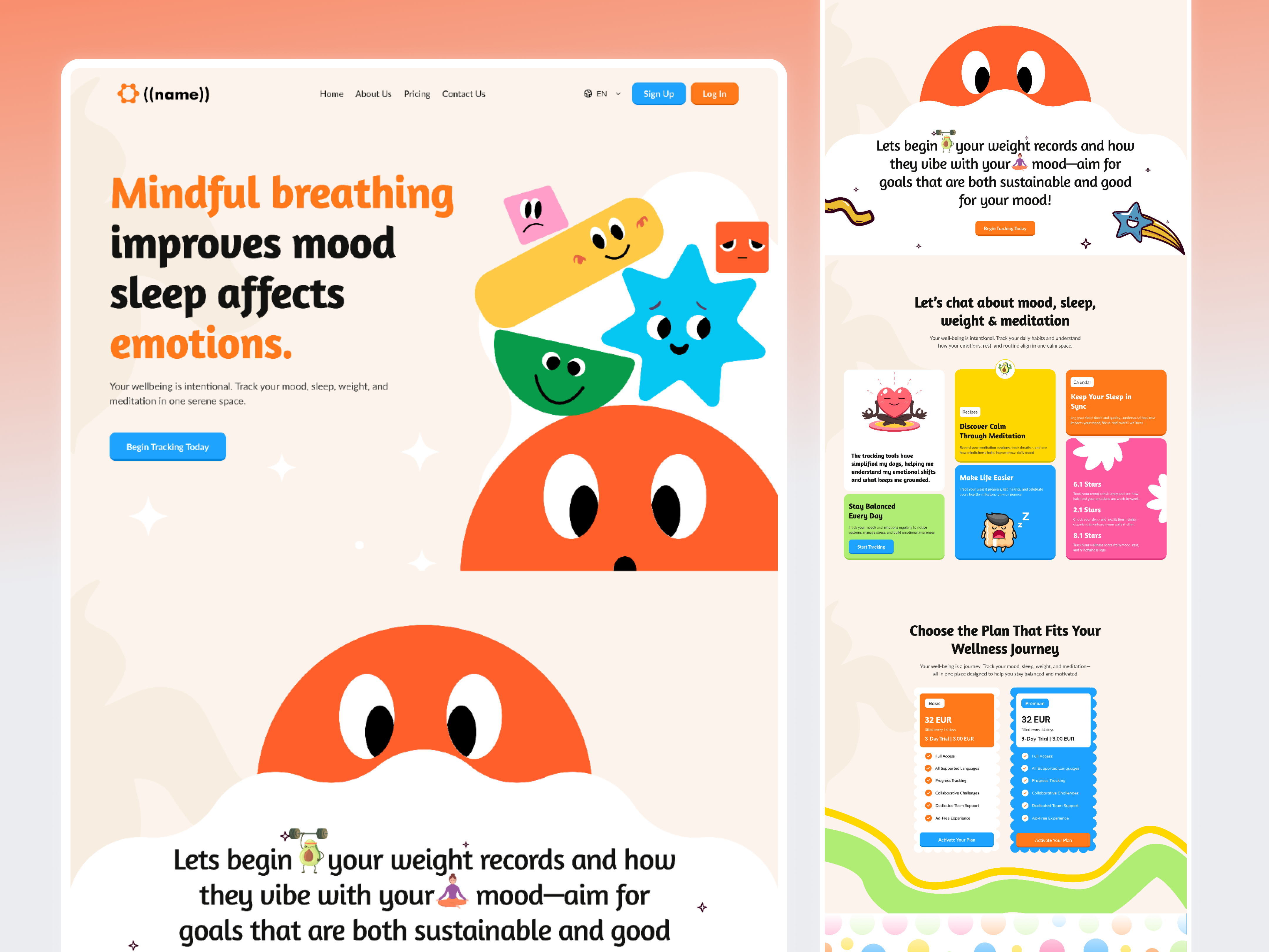 Mental Health Website animation eweb graphic design health hero landing mental health ui ux website