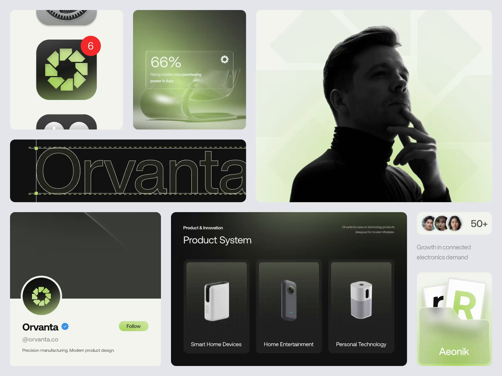Orvanta - Smart Tech Manufacturing Logo & Branding Design