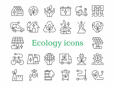 Ecology icons planet