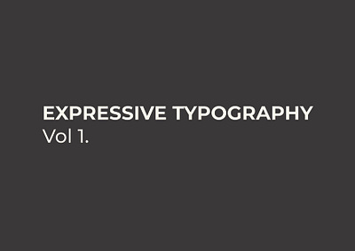 Expressive Typography graphic design typography
