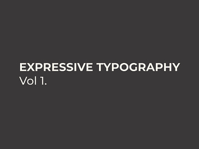 Expressive Typography graphic design typography
