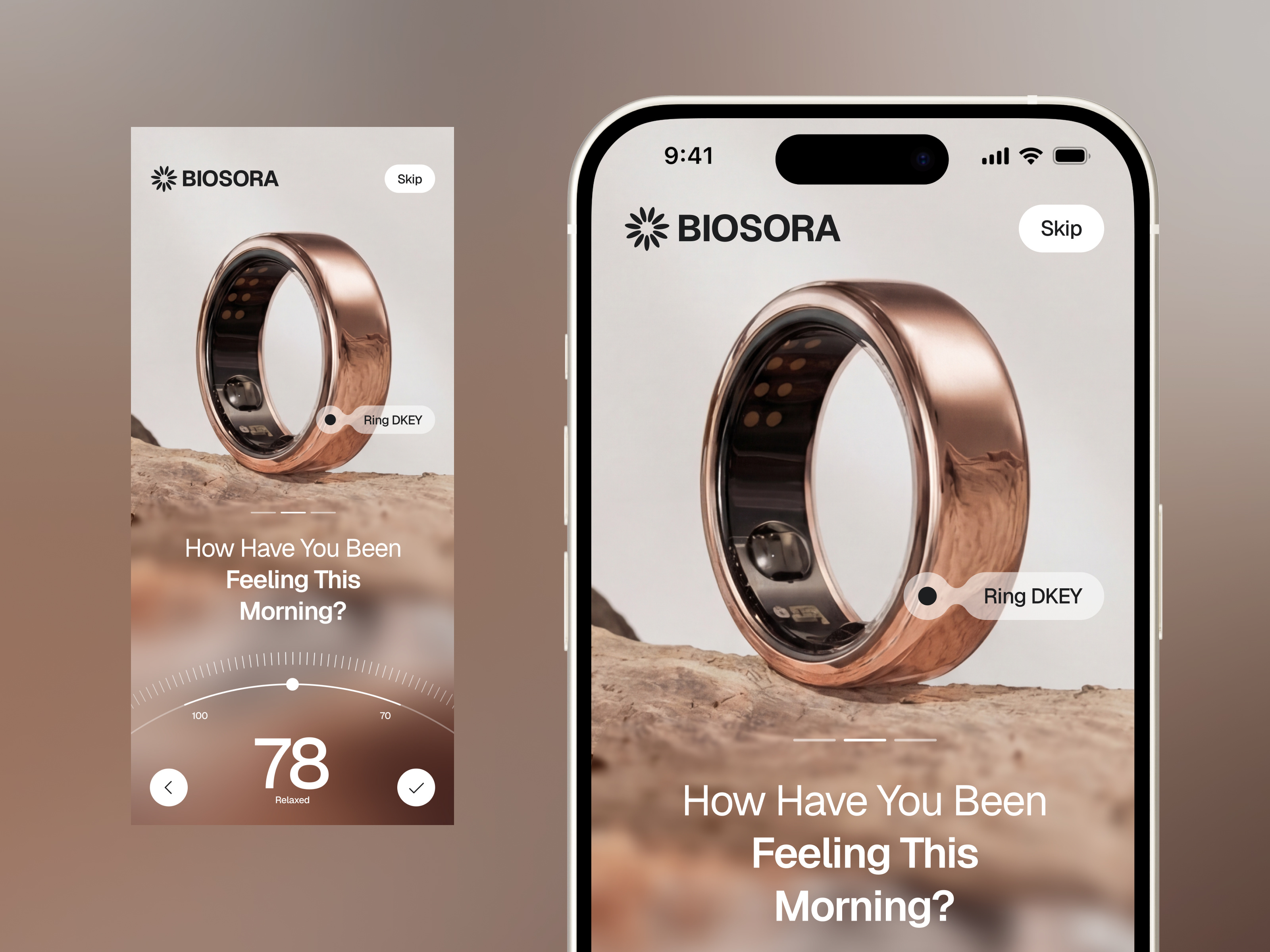 Wearable Health App Onboarding UI