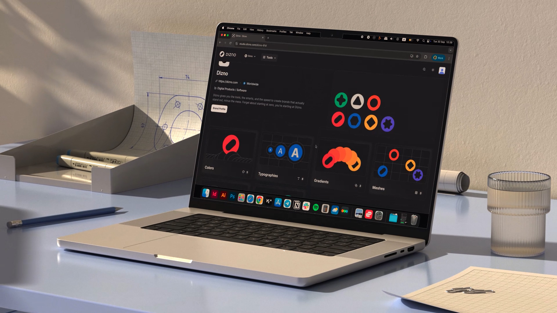 In Motion | Dizno ai app design brand asset brand book brand guidelines brand identity brand visual branding logo motion mobile app design modern design modern logo motion motion graphics product design techcompany typography ui visual