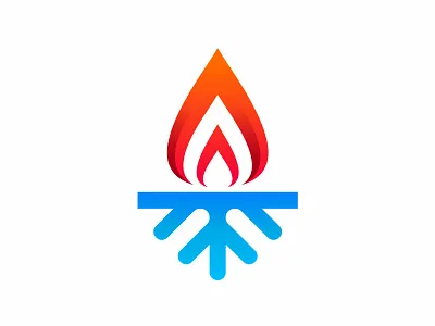 Fire & Snowflake air conditioning logo clean branding climate control logo cooling system logo fire snowflake logo flame icon heat cold symbol heating cooling logo heating service logo hvac branding hvac logo maintenance logo minimal hvac design modern service logo professional logo repair service logo service business logo snowflake icon temperature control vector symbol