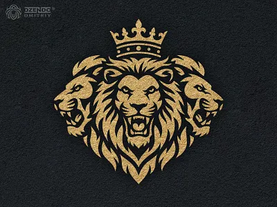Lion Cerberus logo aggressive lion logo branding crowned lion logo emblem branding heraldic branding heraldic lion emblem lion cerberus logo lion king symbol logo logotype luxury branding majestic lion crest mythic lion emblem premium branding royal branding royal lion crest three headed lion logo triple lion head emblem