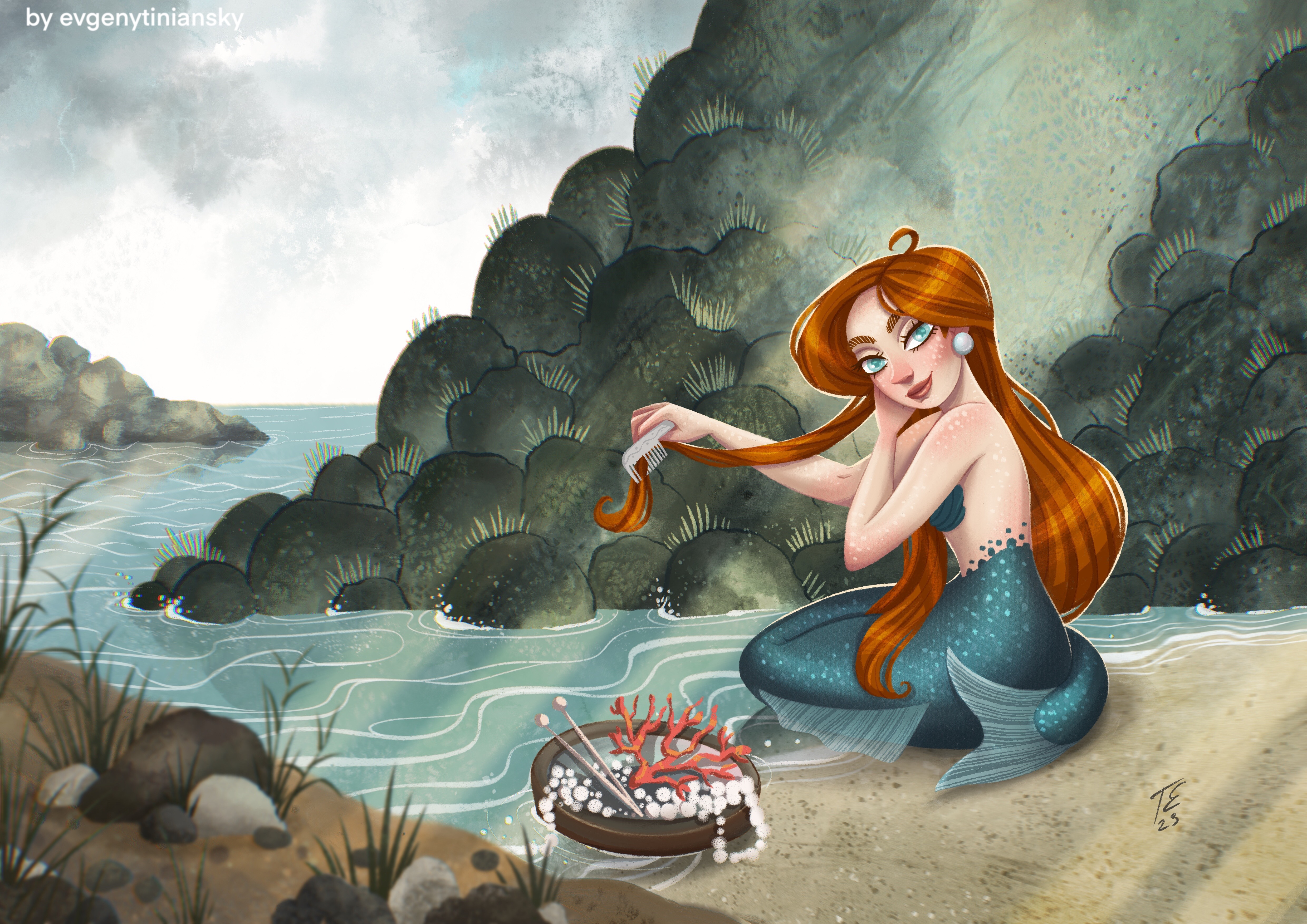 Whimsical Mermaid: Children's Book Illustration book cover book cover art brand identity character design childrens book concept art cover illustration digital painting fairytale fantasy illustration kids brand mascot design mermaid mermay narrative art ocean art picture book procreate storybook storytelling