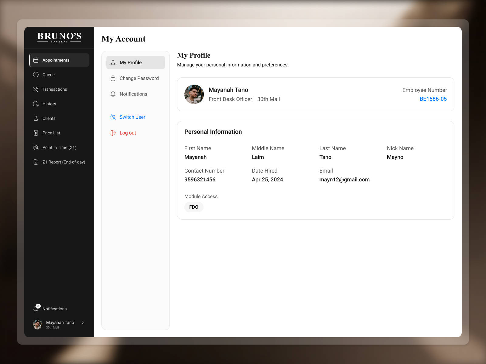 Bruno's Barbers - SaaS UI/UX by Jatin Lathiya on Dribbble