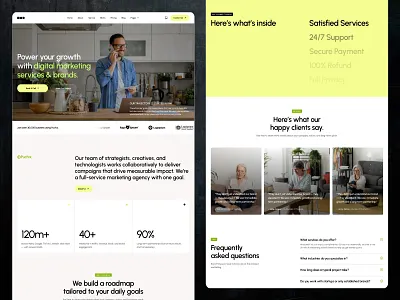 Puchix — Marketing Agency Framer Template design framer graphic design marketing ui web design webflow website design