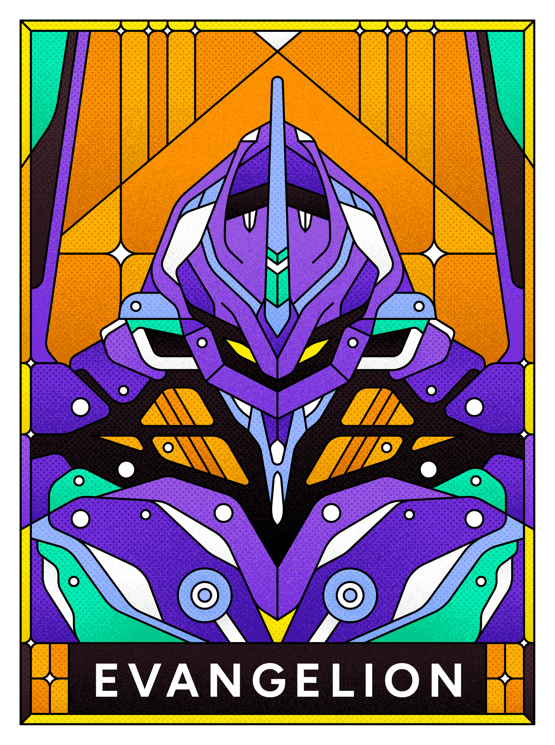 Evangelion ✨ Eva 01 / Eva 02 / Eva 00 animation anime anime poster animeart artwork eva evangelion illustration lineart mecha neongenesisevangelion nerv poster poster design vector