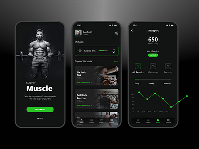 Fitness App app app design design fitness app graphic design gym app health app mobile mobile app mobile app design ui uiux