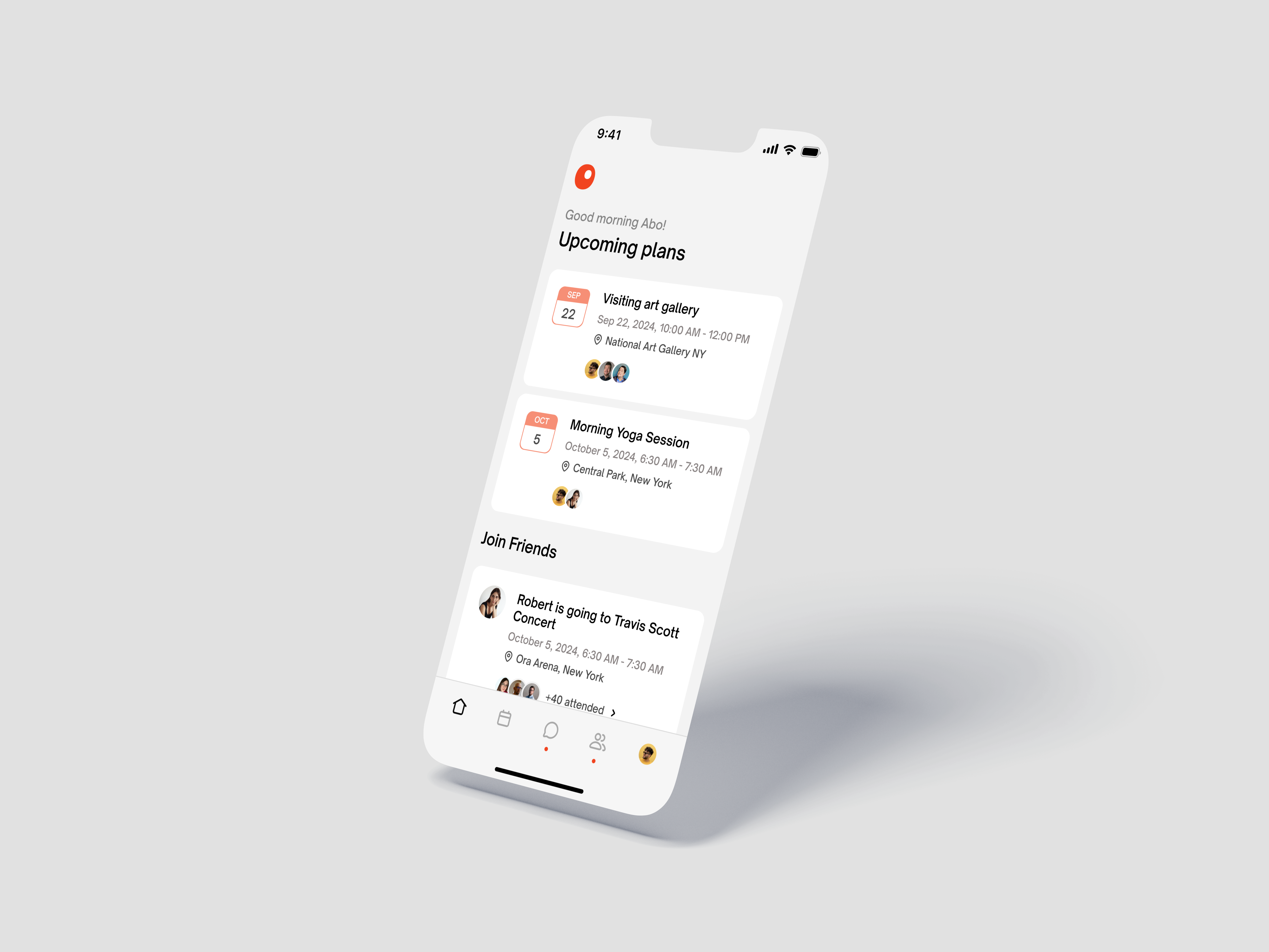Personal calendar app