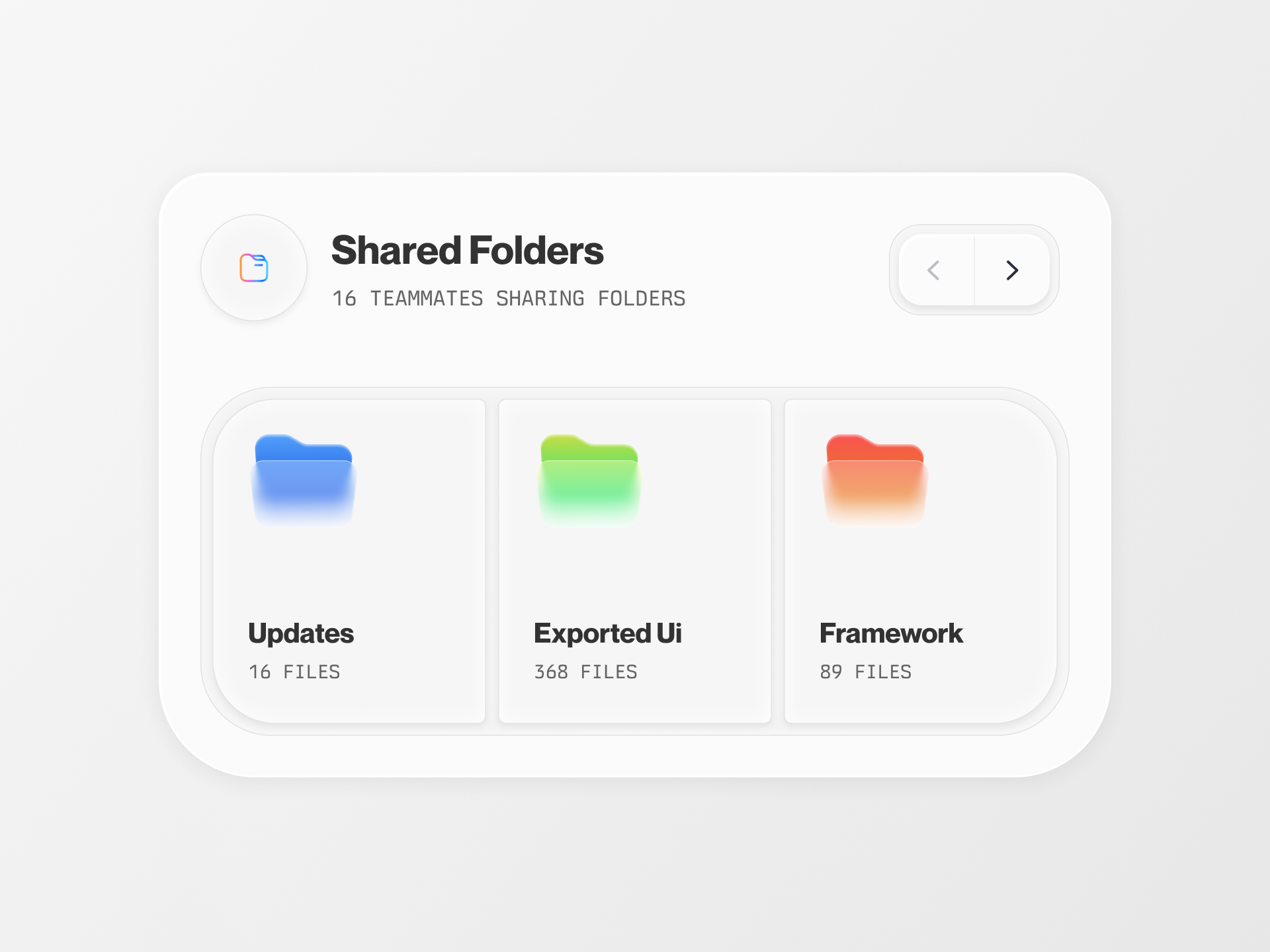 Team - Shared Folders Widget