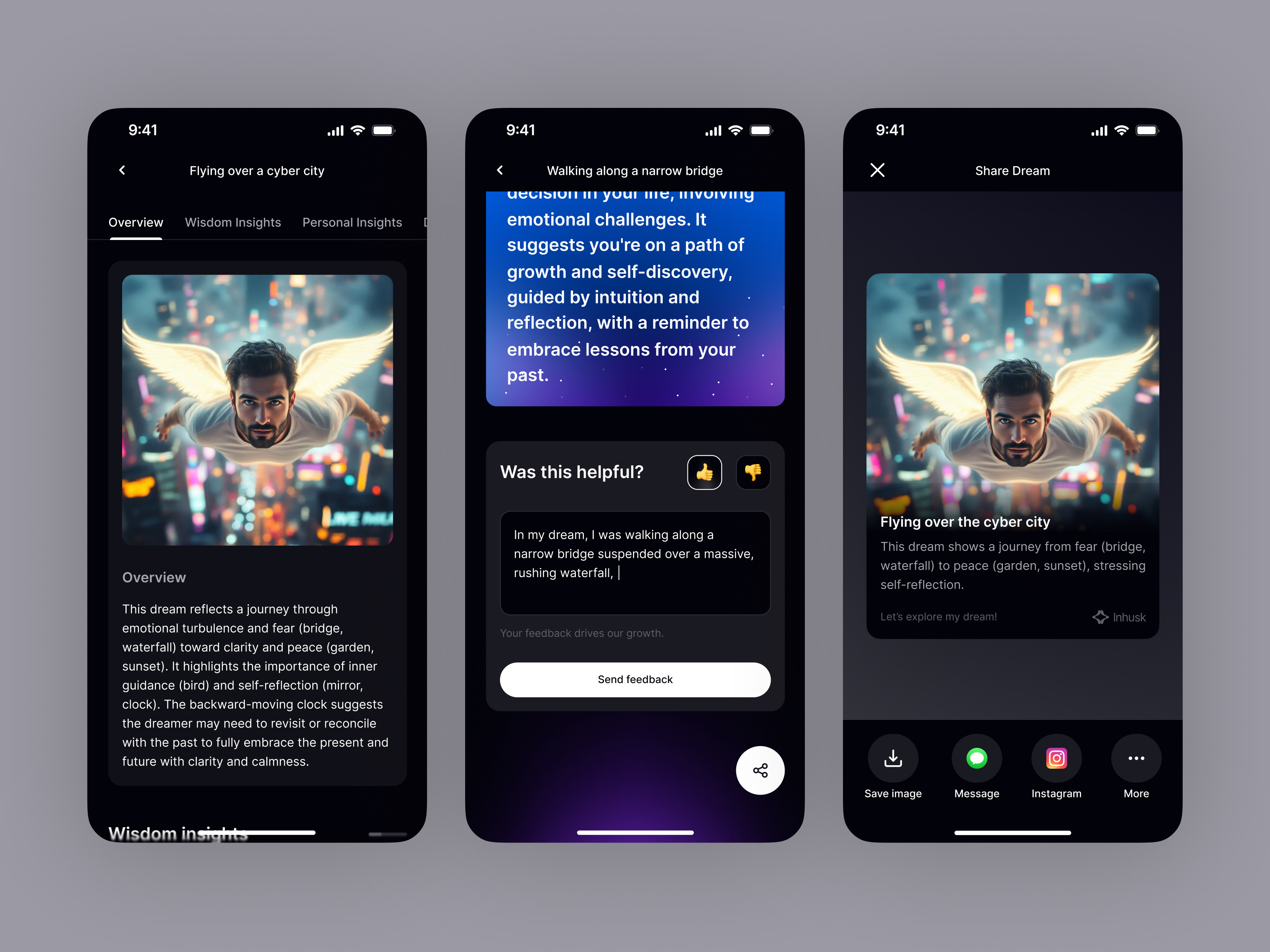 Visualizing the Subconscious | Inhusk app app design astrology astrology app mobile app design mobile interface product design ui ux zodiac