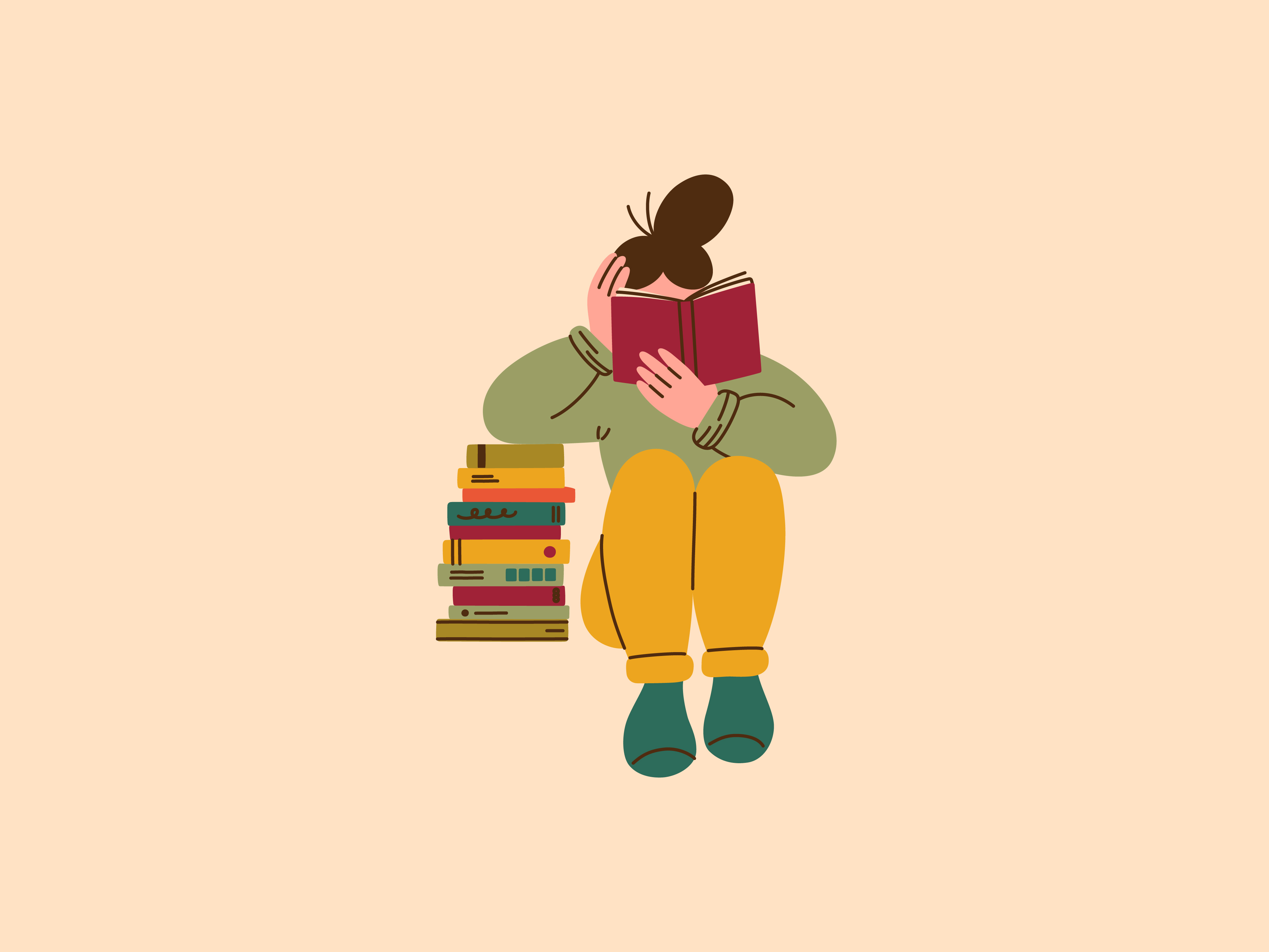 Girl Reading a Book
