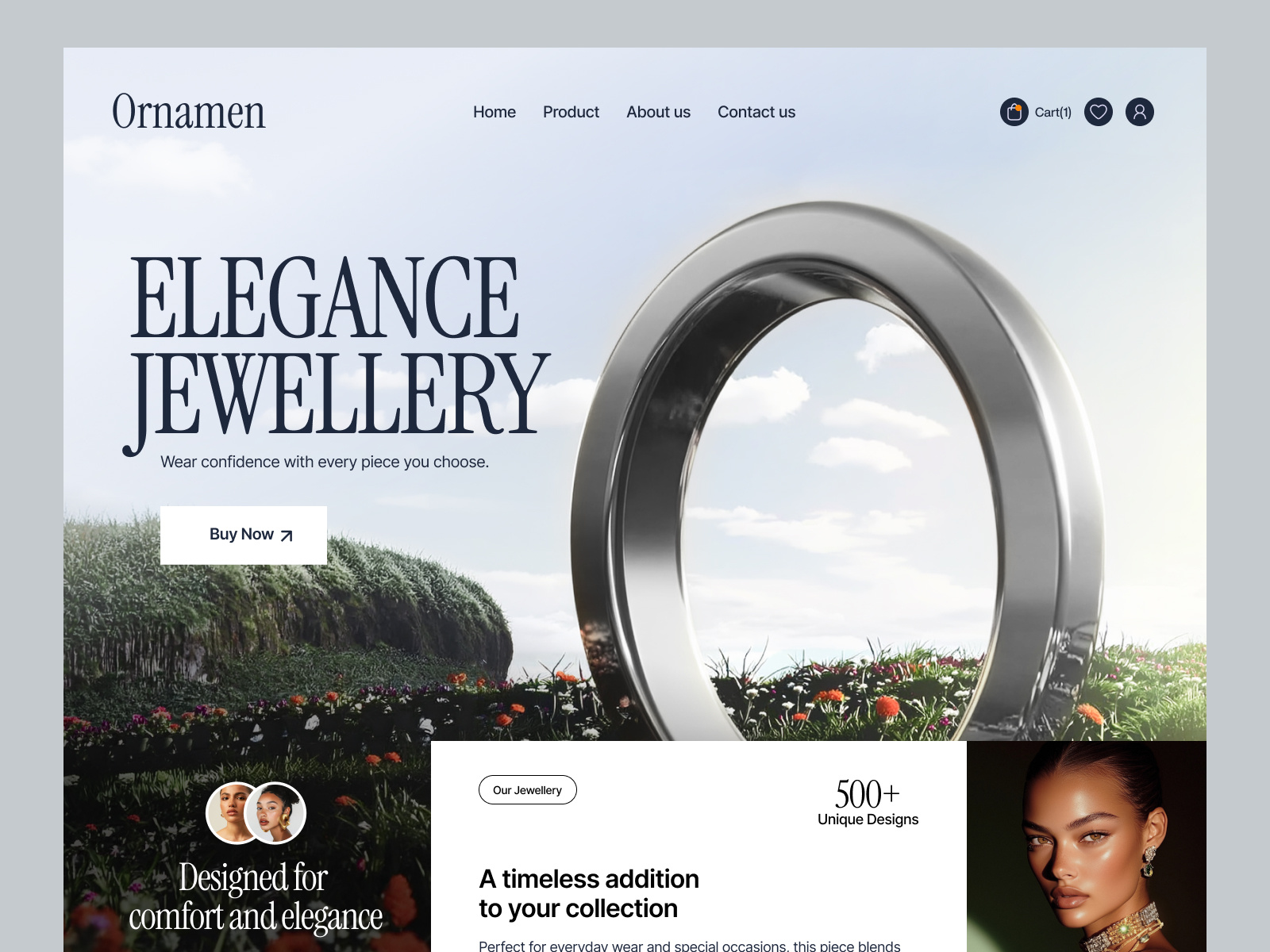 Example of One Page Webflow Website Development