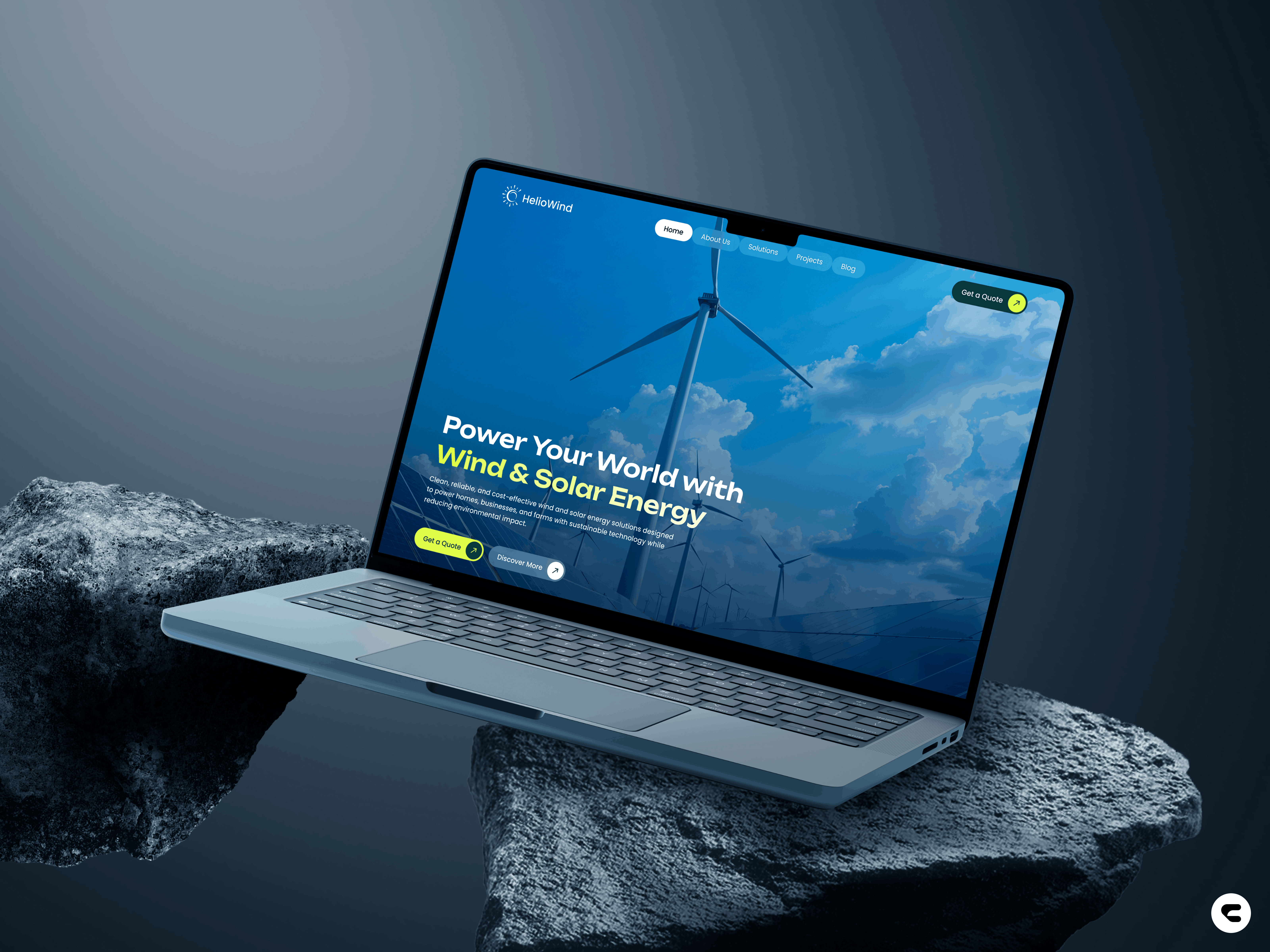 HelioWind – Renewable Energy Website Design (Solar & Wind) branding cleanenergy designinspiration ecodesign greenenergy greentech landingpage logo minimaldesign moderndesign productdesign renewableenergy saasdesign solarenergy ui uiconcept uidesign uxui webdesign windenergy