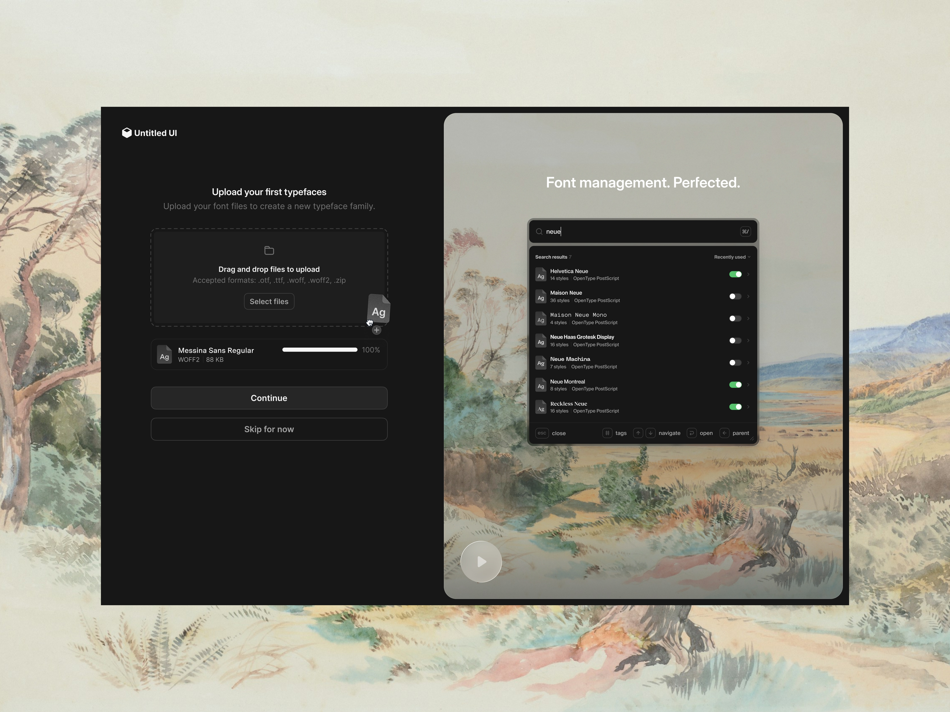 Upload typeface — Untitled UI