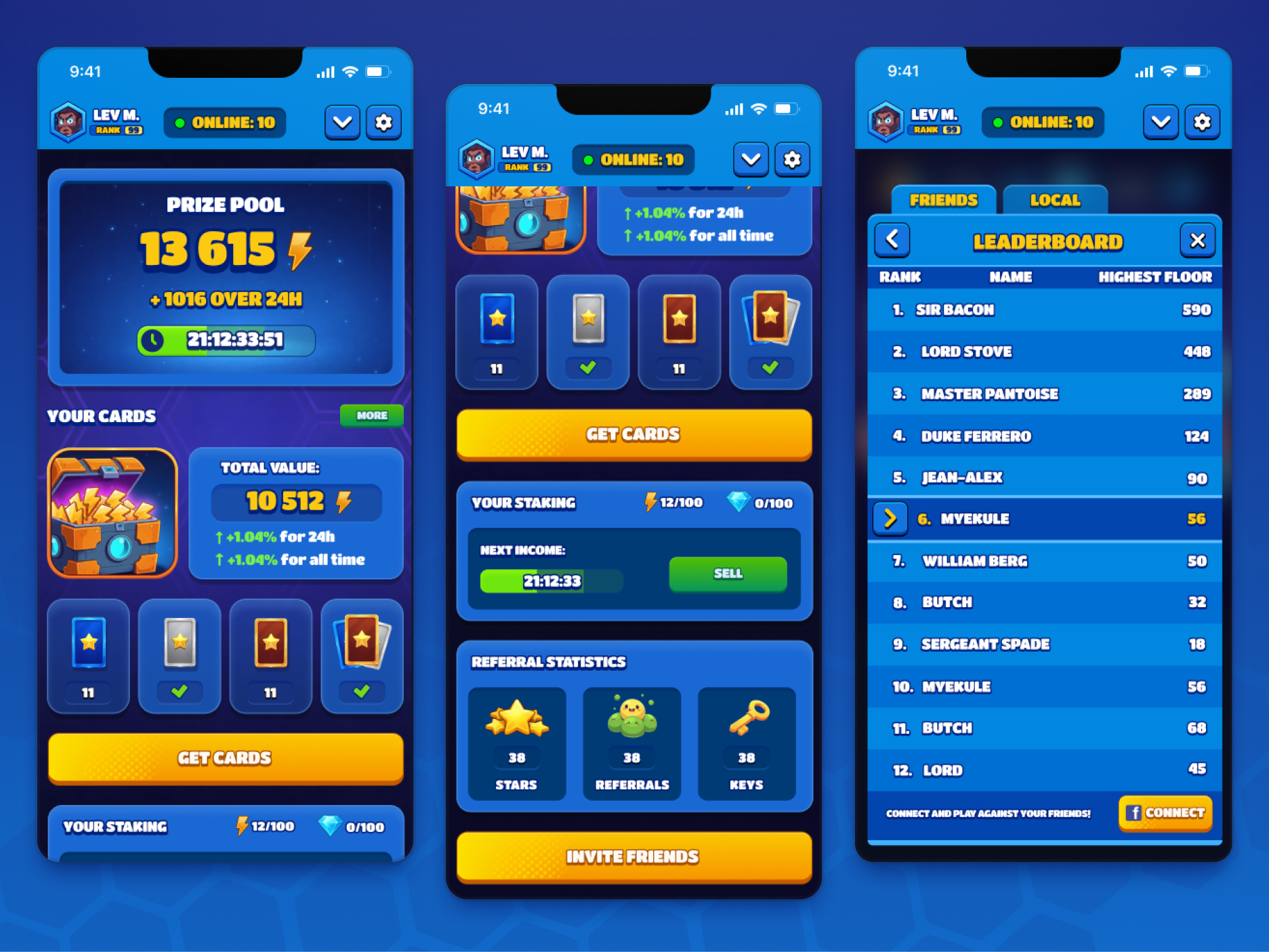 Example of Game UI/UX Design (Mobile & Desktop) 