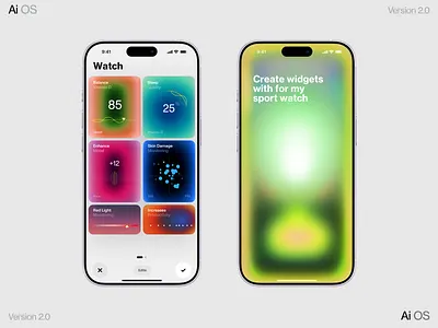 Data AI Voice balance color dashboard design enhance homepage illustration interface ios iphone light minimal mobile os skin sleep watch