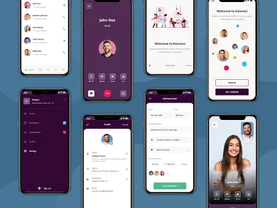 Konnect - Communication Mobile App branding business clean ui design enterprise illustration login mobile mobile app splash ui ux white