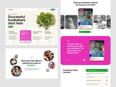Charity Fundraising Landing Page charity donation landing page nonprofit fundraising product saas ui ux web website