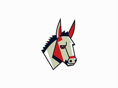 Geometric Donkey Logo animal ass branding burro design donkey emblem farm geometric icon identity illustration lines logo mark mascot modern mule symbol vector