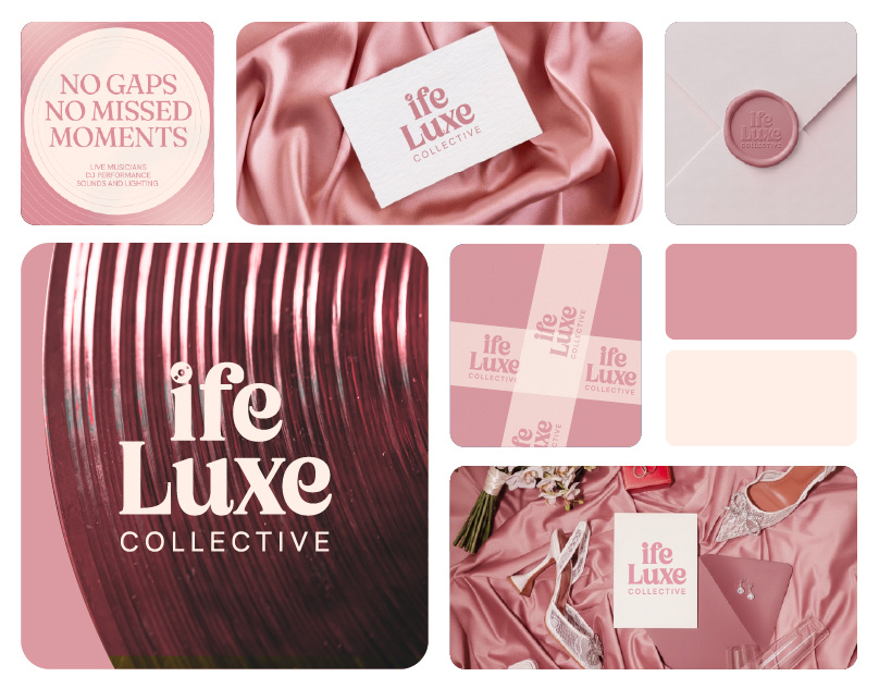 Full Brand Identity Design and Logo branding bridal bride dj graphic design icons ig design logo motion graphics pink branding ui wedding
