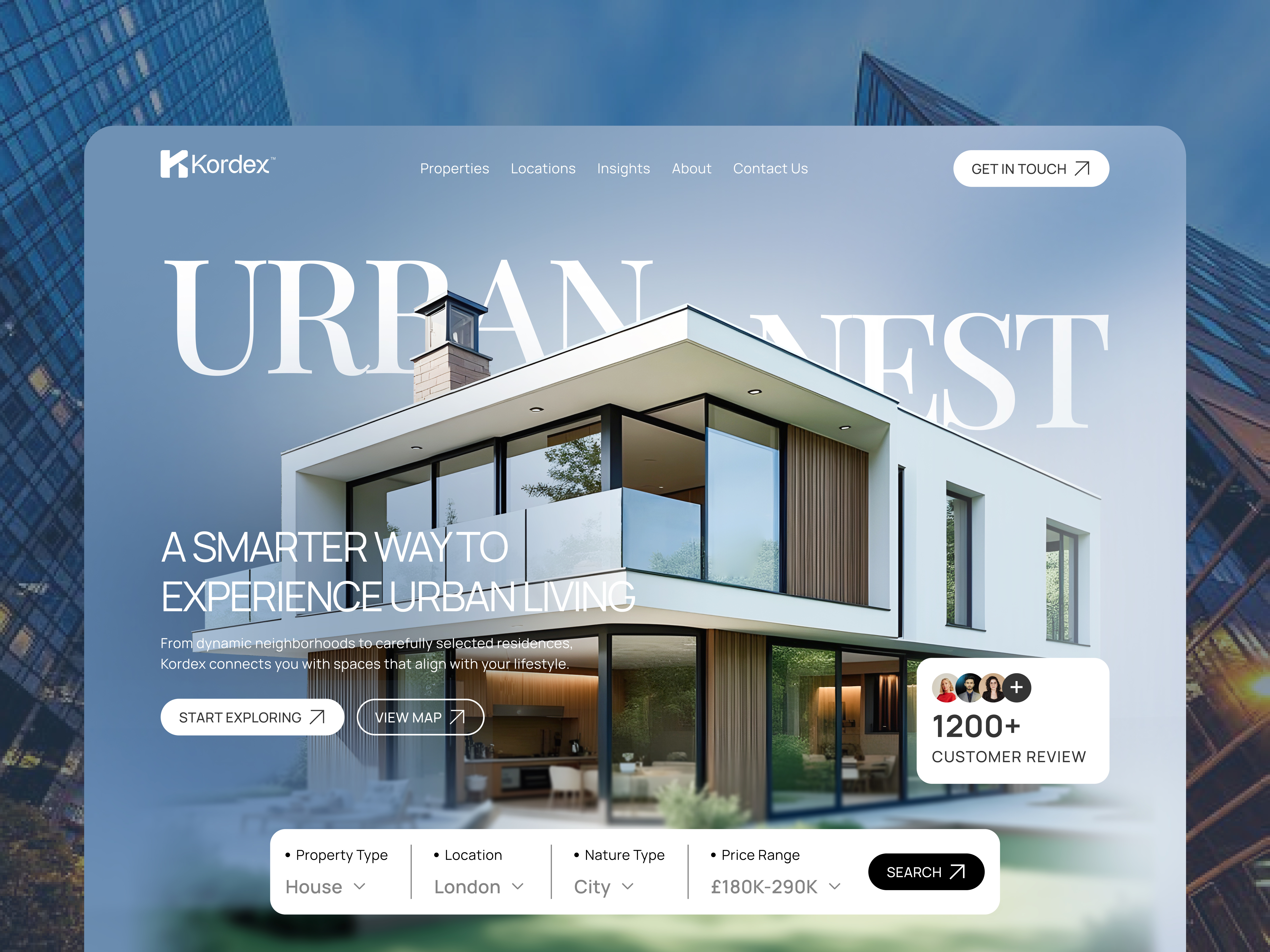 Example of Real Estate Website Landing Page Design