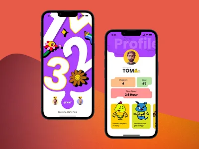 Kids Learning App app appdesign design figma ios kids learning minimal ui uidesign