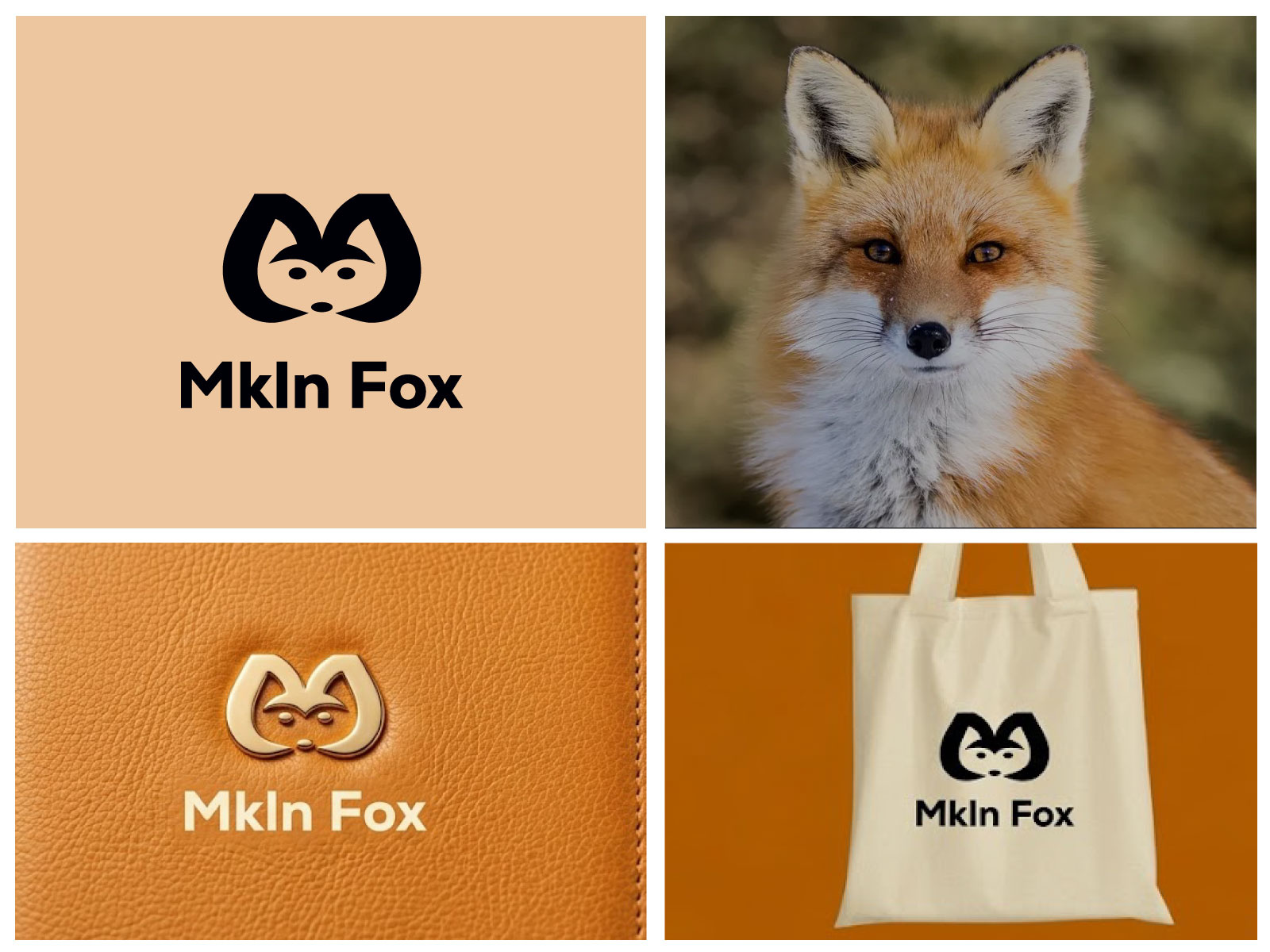 Mkln Fox - M + Fox  Icon & Modern Logo Brand