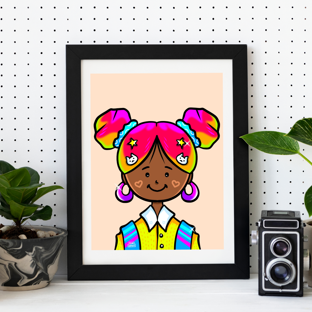 Mimi Star art cartoon colorful cool cute digital art education girl happy high school ibis paintx illustration school smiling student university