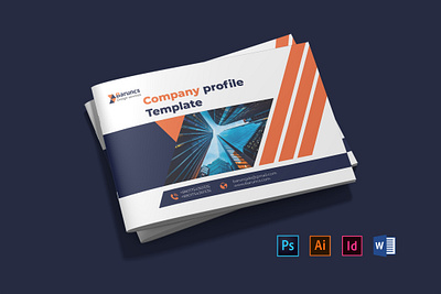 Company profile design landscape advert advertisement bundle template business conference company profile design company profile landscape design conference print template bundle graphic design illustration landscape company profile