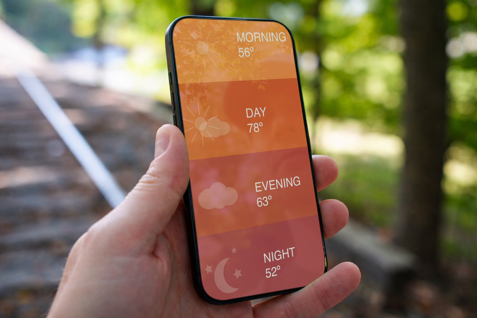 Weather app mock-up
