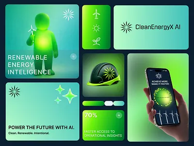 Renewable Energy AI Automation Platform Branding ai artificial intelligence automation platform brand identity branding clean tech cleanenergy design concept ecotech energytech futuristic branding greentech logo logo design next generation energy renewable energy branding renewableenergy sustainable branding tech branding visual identity